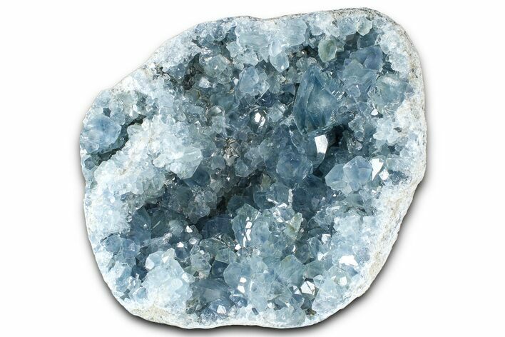 Sparkling Celestine (Celestite) Geode Section - Madagascar #364686